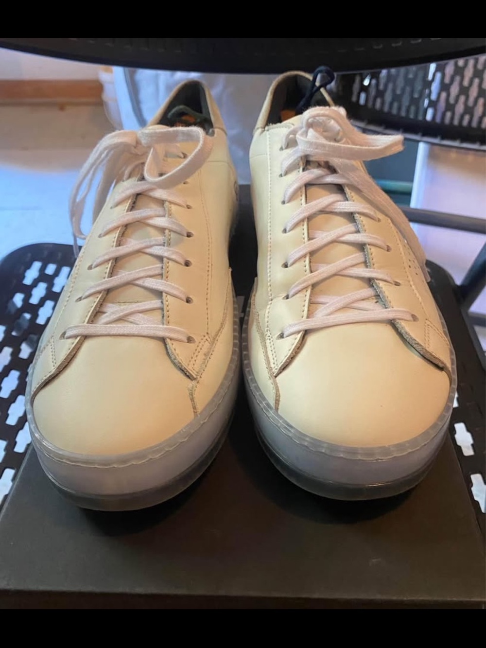 P448 Men's Low-Top Sneakers - Cream/Off-White